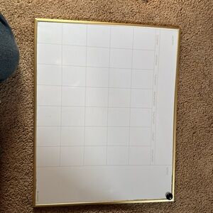Gold Framed Whiteboard Calendar